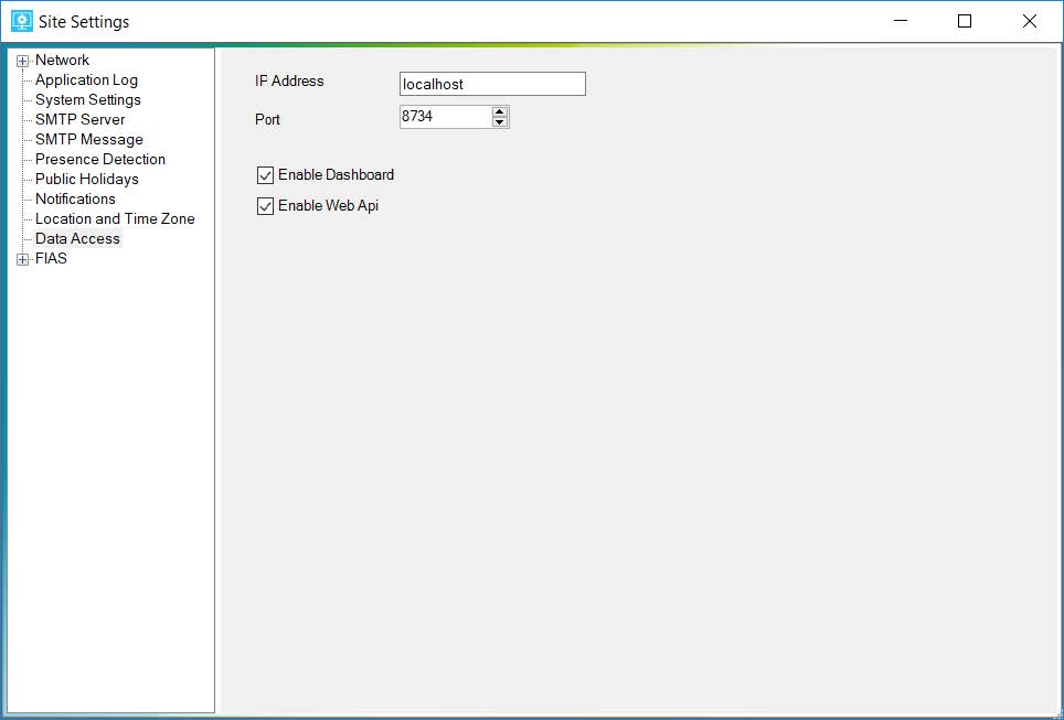 smc site settings data access