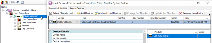 sb discovered devices grms