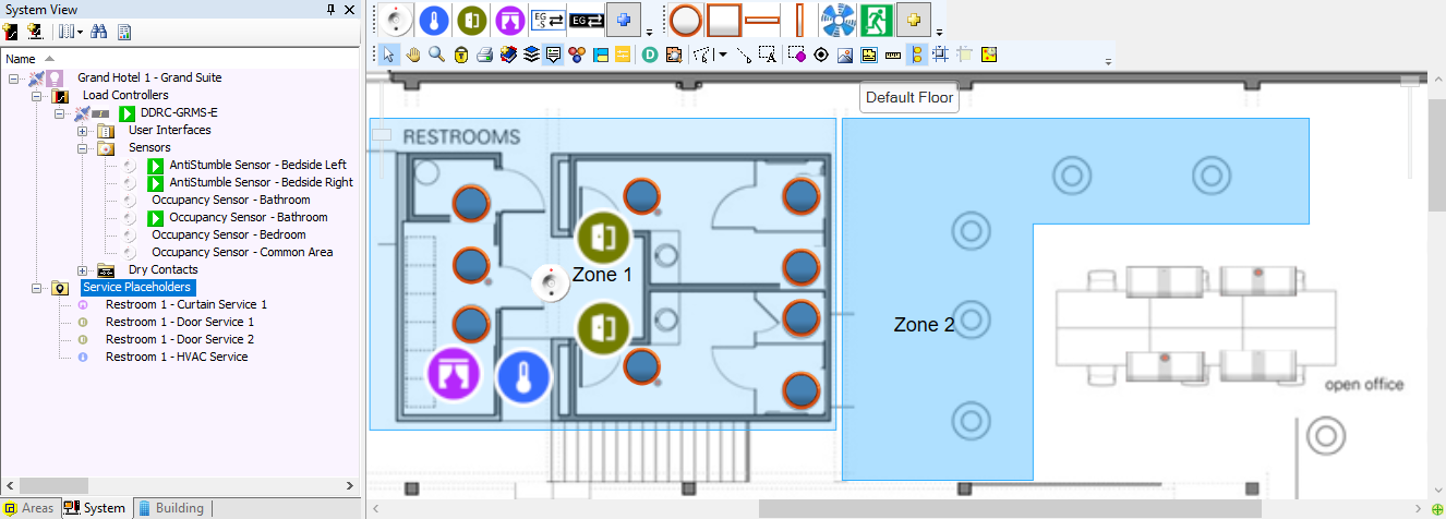 sb floor plan zone fixtures