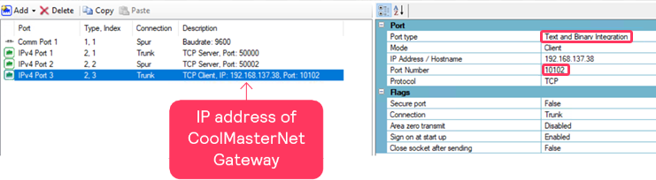 sb gateway port coolmaster