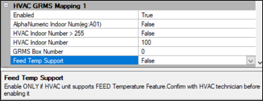 sb hvac grms mapping feed temp