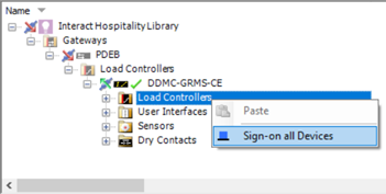 sb load controllers sign on all devices