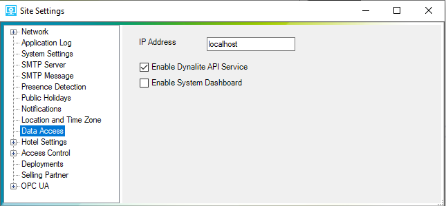 sm config settings data access web api