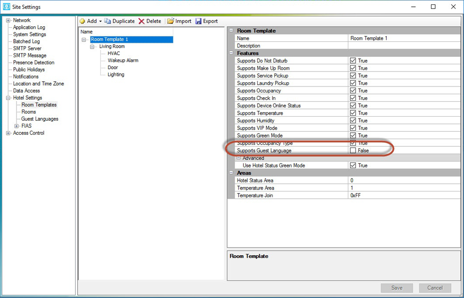 sm config settings support guest language