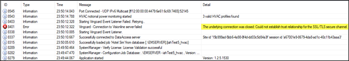 sm config vingcard tls error