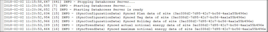 sm data access server log