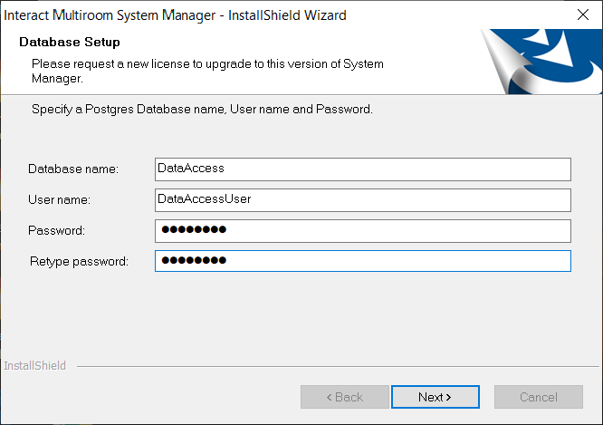 sm installer database user