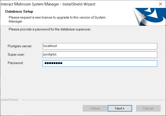 sm installer postgres password