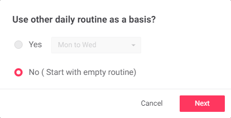 iah config scheduling create empty