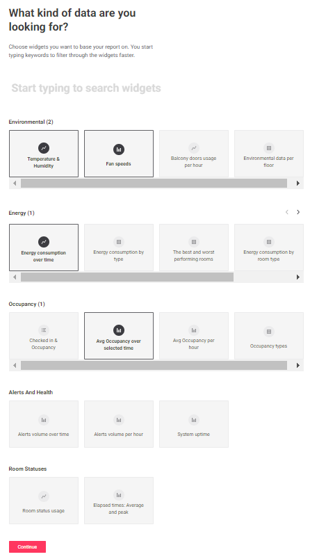 iah reporting custom widgets