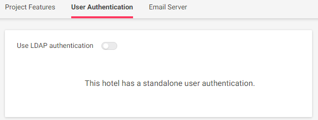 iah settings authentication standalone