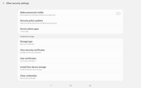 android settings security other