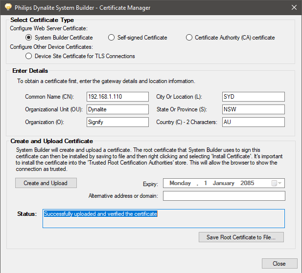 sb cert mgr sb cert