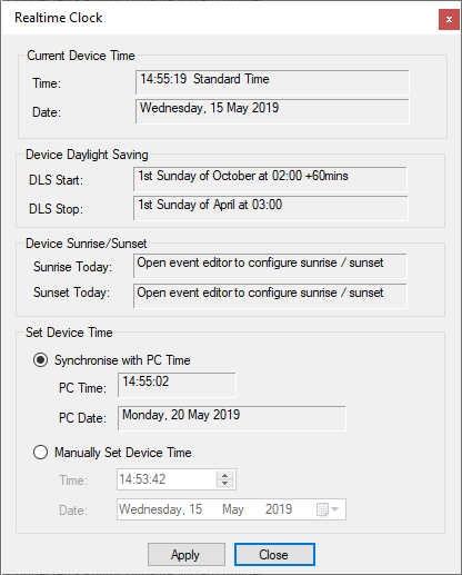 sb real time clock