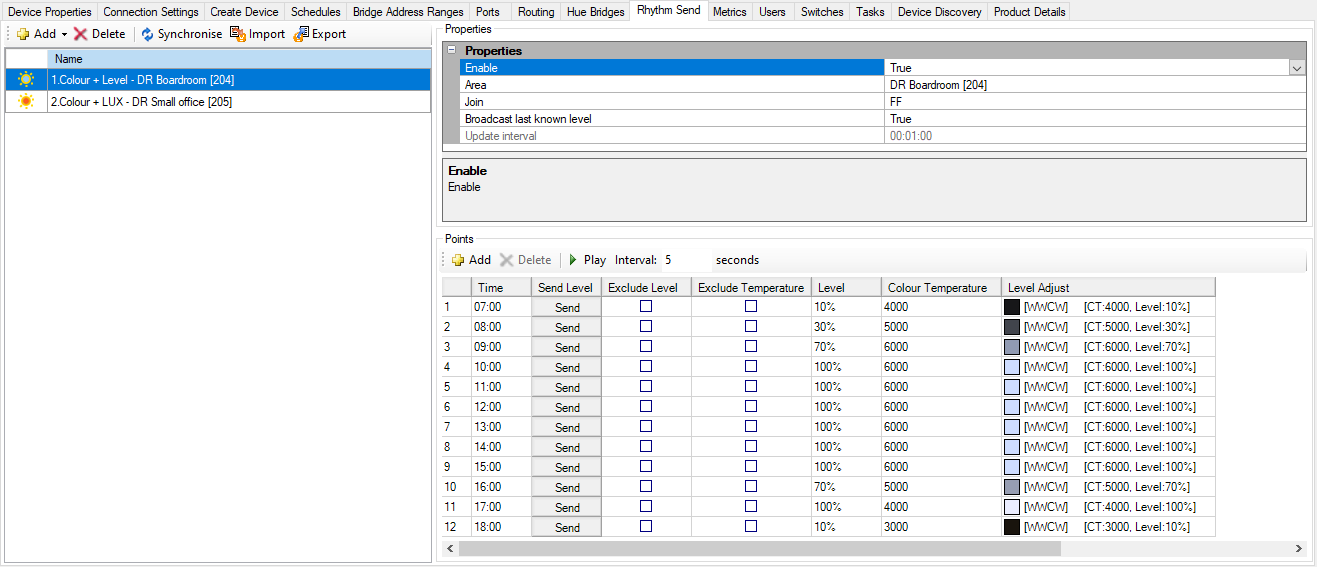 sb rhythm send tab