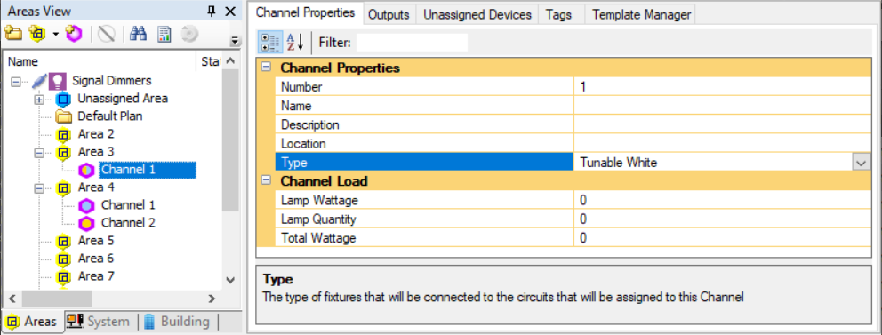 sb channel properties dali 209