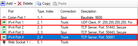 sb ports pddeg s delete unsecure