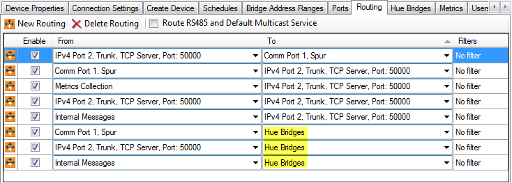 sb routing tab hue bridges