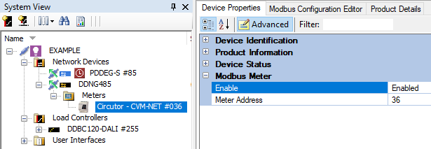 sb ddng485 meter device properties