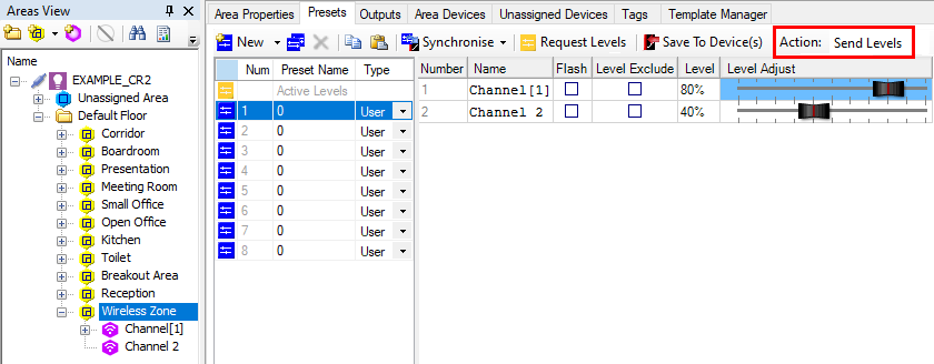 sb area presets wireless