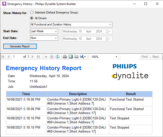 sb emergency history window