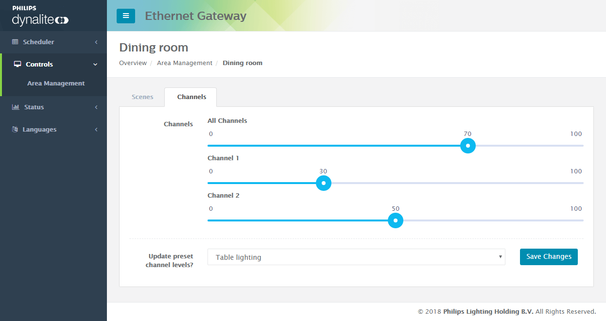 eg web area management channels