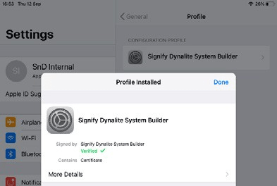 ios install profile success