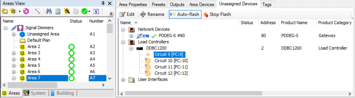 sb areas view unassigned devices ddbc1200