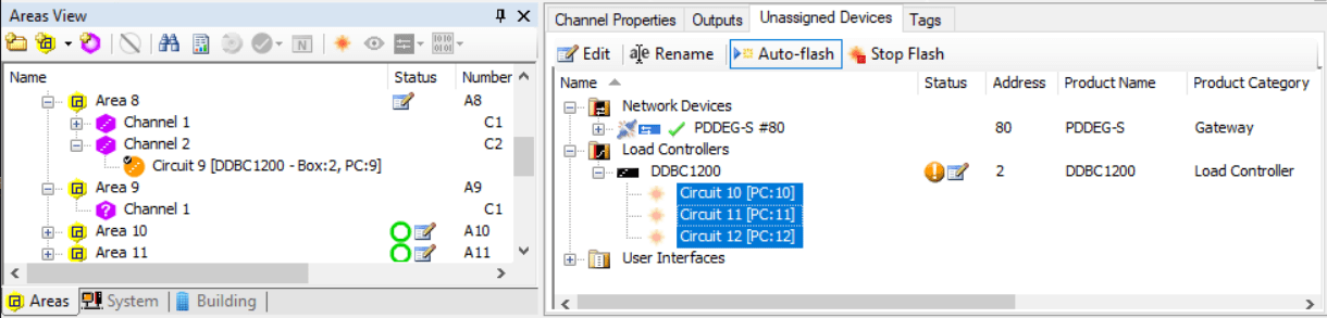 sb areas view unassigned devices ddbc1200 circuits