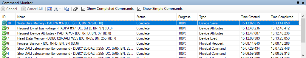 sb command monitor