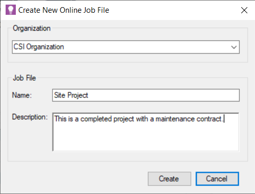 sb create online job file