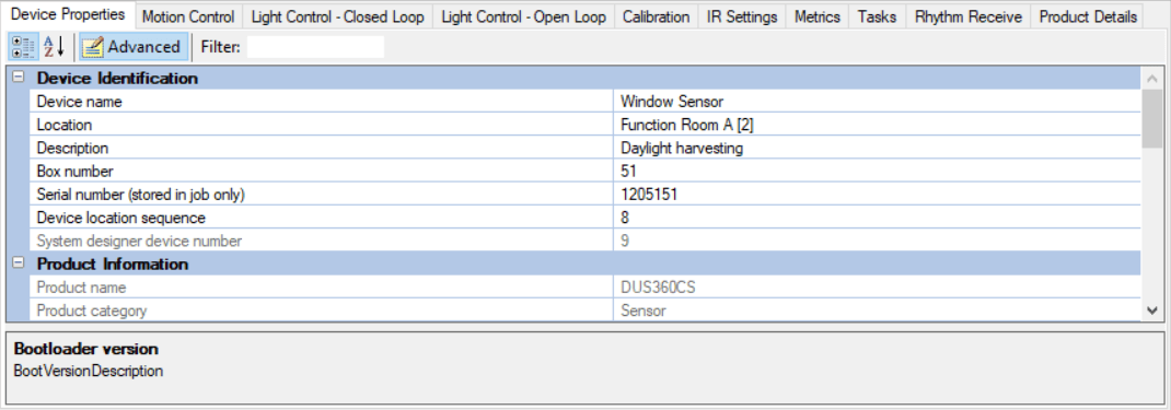 sb device properties dus360cs