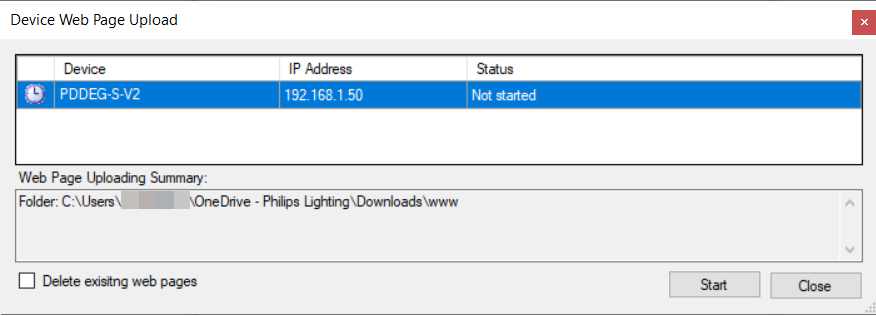 sb device web page upload pddeg s