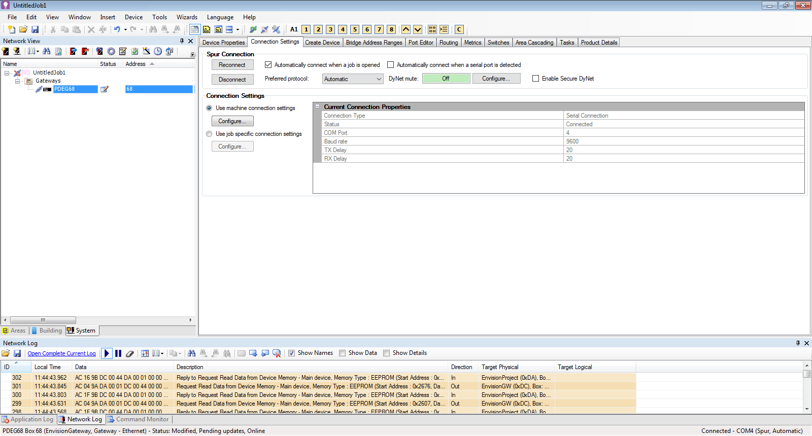 sb job connected spur