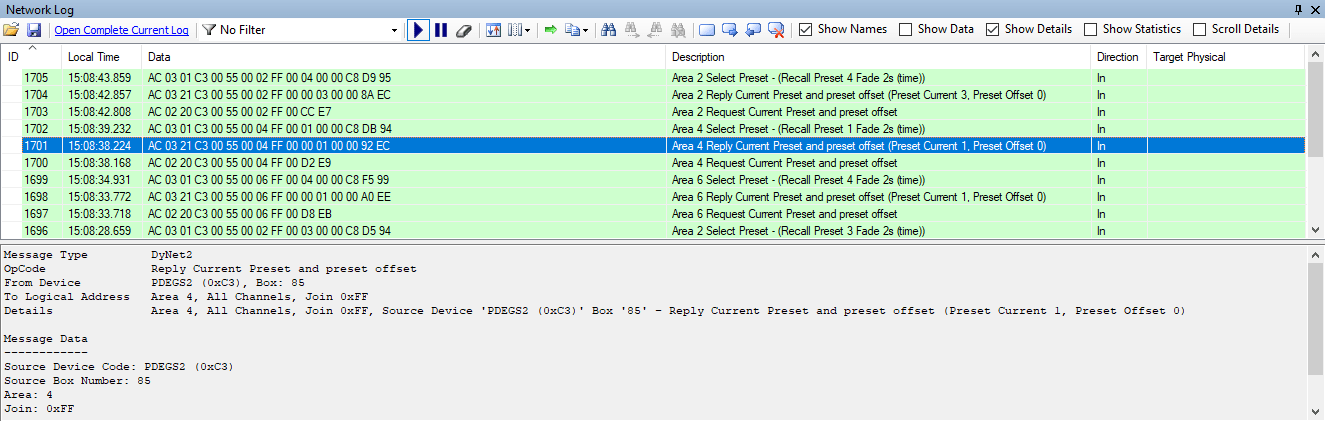 sb network log