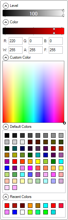 sb preset editor rgbwaf channel level