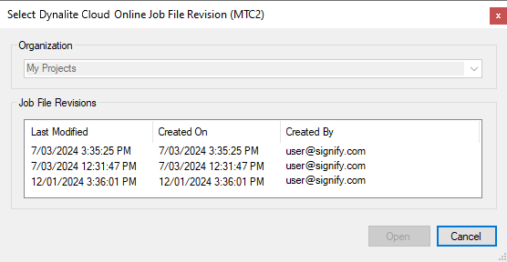 sb select online job file revisions