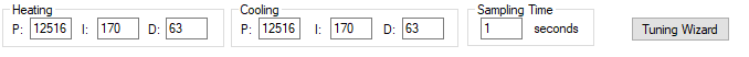 sb temp control pid parameters