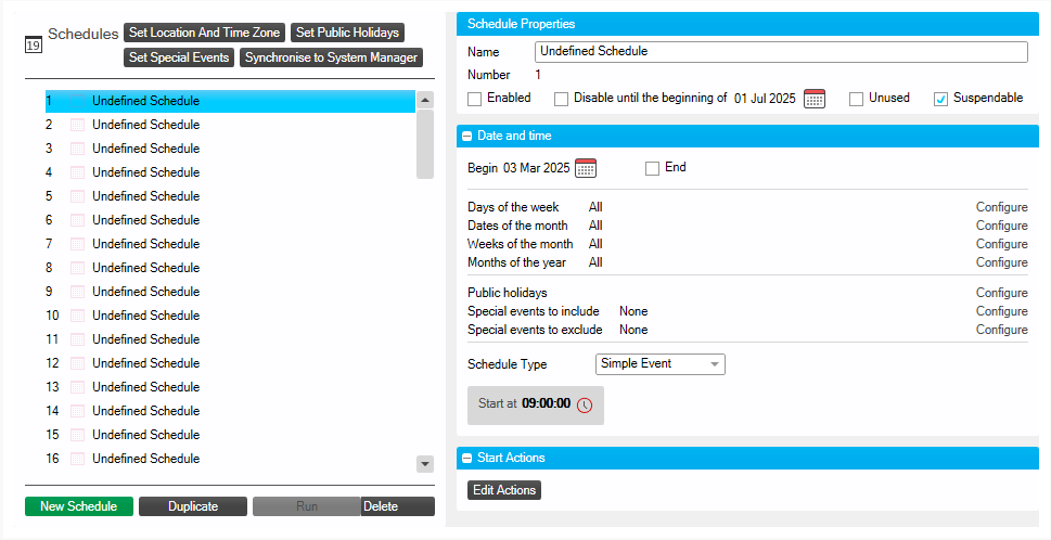 sb schedules tab