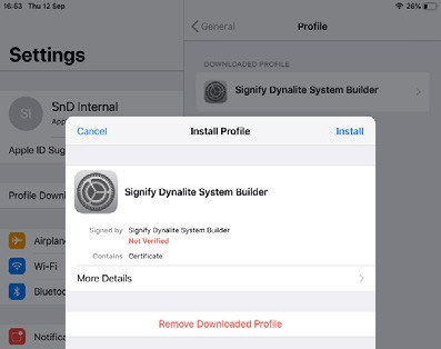 ios install profile