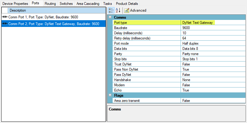 sb ddng232 ports 2 dynet text