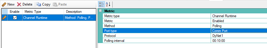 sb metrics channel runtime