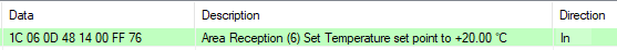 sb network log set temperature setpoint