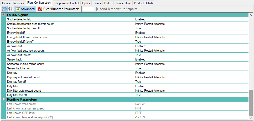 sb plant configuration advanced