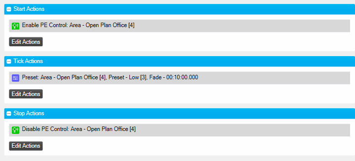 sb schedule timed actions