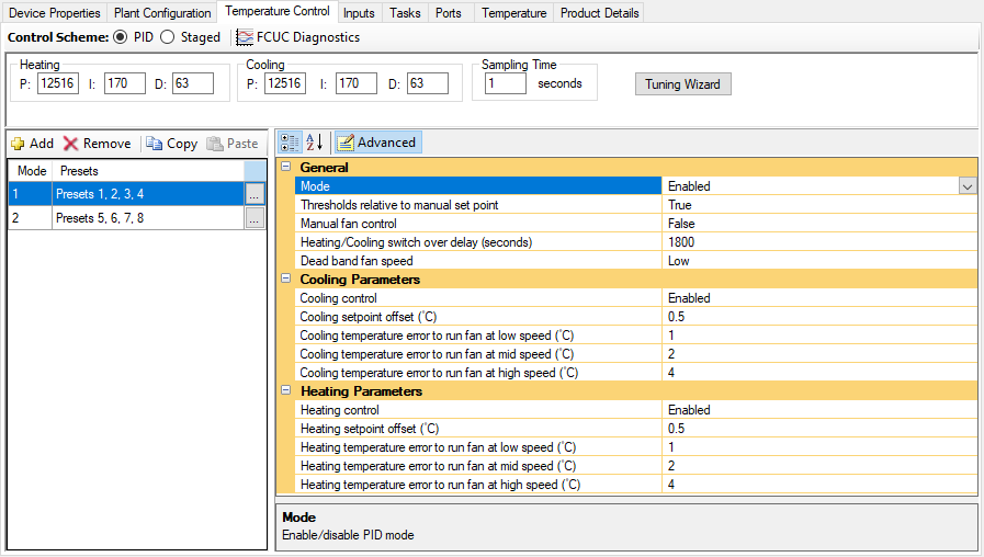 sb temp control pid mode