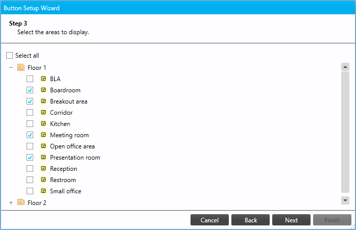 sm button wizard select areas
