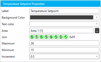 sm properties temperature setpoint