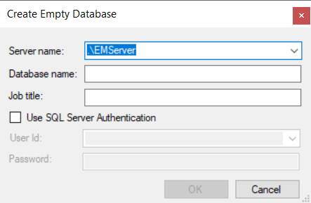 sm db create empty