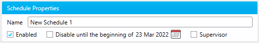 sm maintenance schedule properties